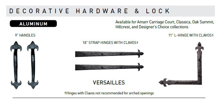 Carriage House Garage Doors Hardware