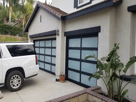 Modern Garage Doors with Frosted Windows