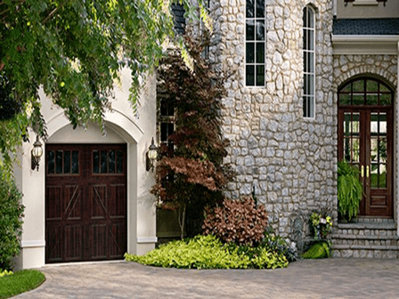 Wood Grain Garage Doors