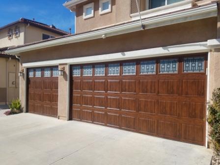 Wood Look Garage Doors with Windows