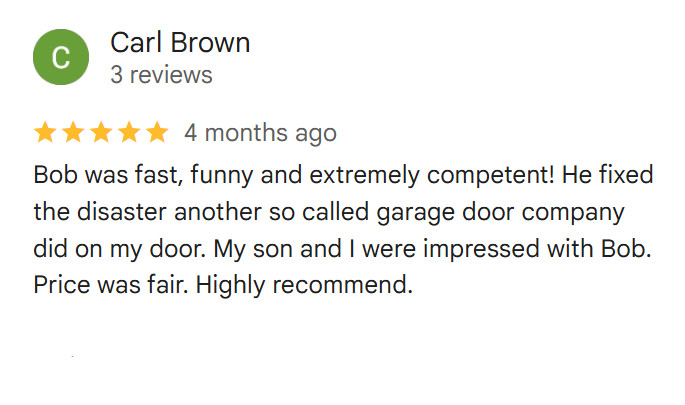 Carl Brown Review on Google