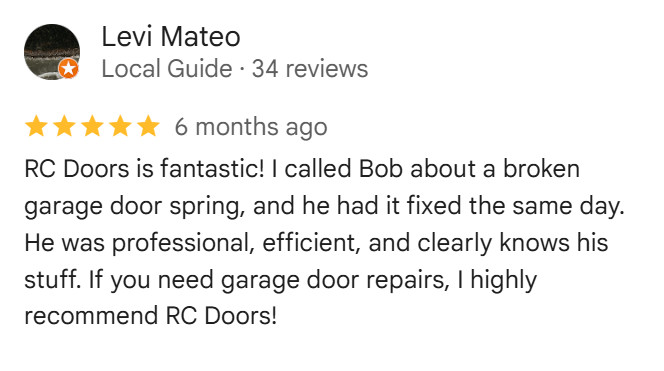 Levi Mateo Review on Google